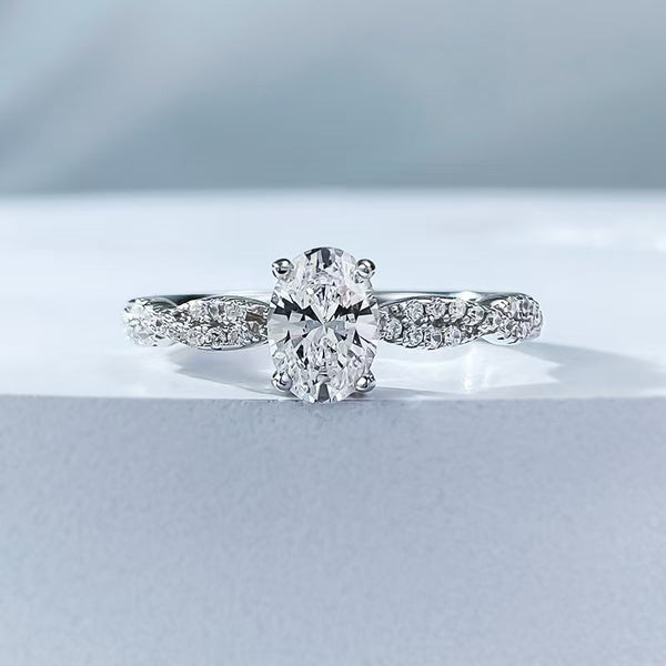 Silver Love Heart & Peach Heart Ring – Sweet and Delicate Fashion Jewelry for Women