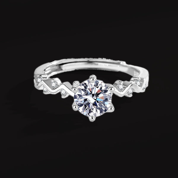 Sawtooth Ring: Light Luxury and One Carat Sparkle for Women